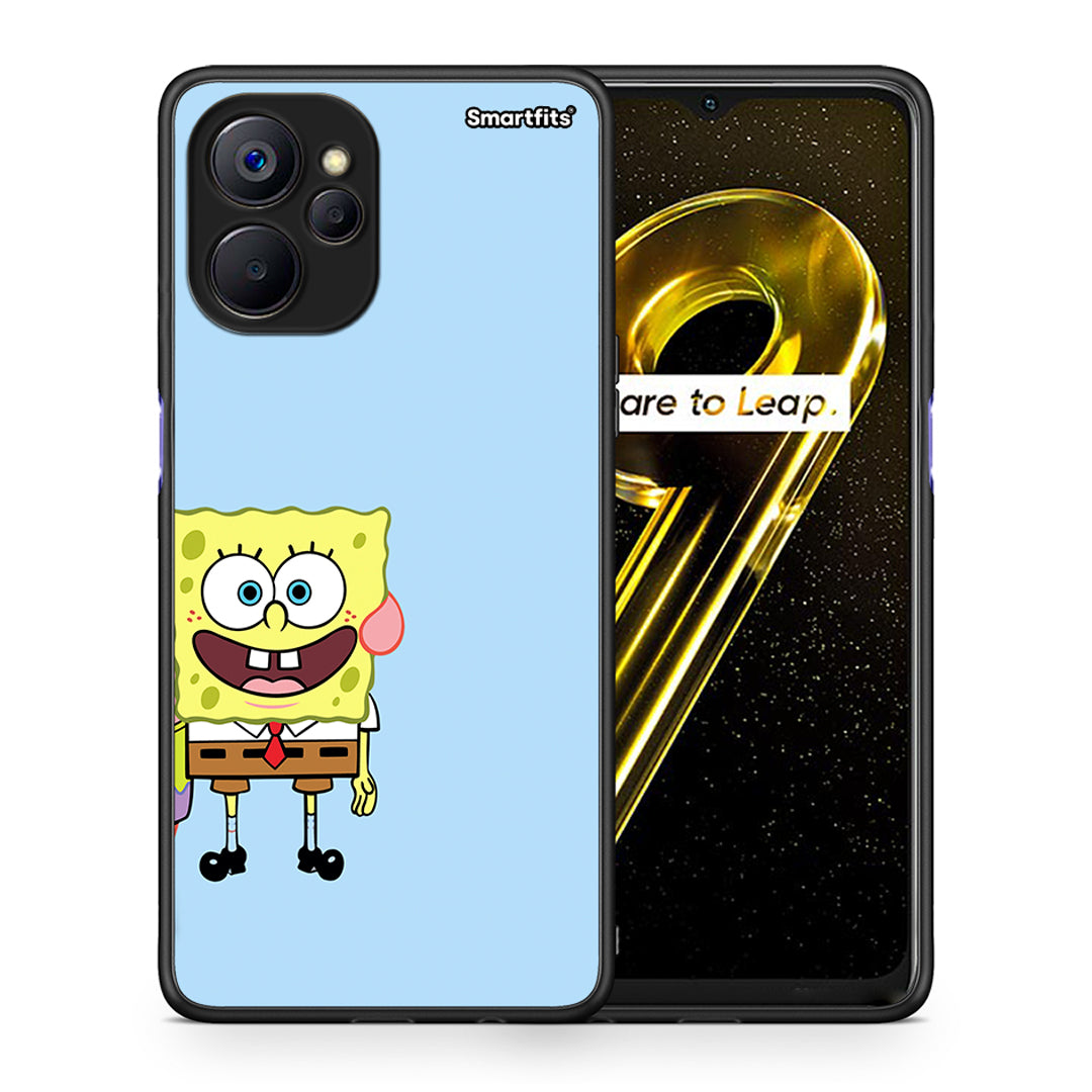 Θήκη Realme 9i 5G Friends Bob από τη Smartfits με σχέδιο στο πίσω μέρος και μαύρο περίβλημα | Realme 9i 5G Friends Bob case with colorful back and black bezels