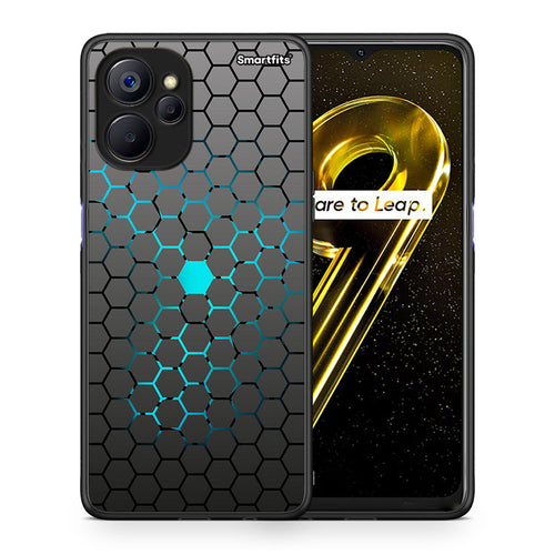 Θήκη Realme 9i 5G Hexagonal Geometric από τη Smartfits με σχέδιο στο πίσω μέρος και μαύρο περίβλημα | Realme 9i 5G Hexagonal Geometric case with colorful back and black bezels