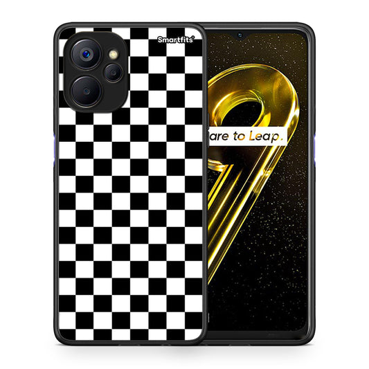 Θήκη Realme 9i 5G Squares Geometric από τη Smartfits με σχέδιο στο πίσω μέρος και μαύρο περίβλημα | Realme 9i 5G Squares Geometric case with colorful back and black bezels