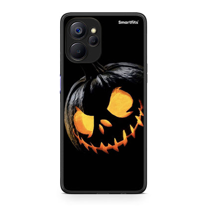 Realme 9i 5G Halloween Scary Pumpkin Θήκη από τη Smartfits με σχέδιο στο πίσω μέρος και μαύρο περίβλημα | Smartphone case with colorful back and black bezels by Smartfits