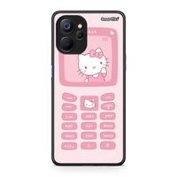 Thumbnail for Realme 9i 5G Hello Kitten Θήκη Αγίου Βαλεντίνου από τη Smartfits με σχέδιο στο πίσω μέρος και μαύρο περίβλημα | Smartphone case with colorful back and black bezels by Smartfits