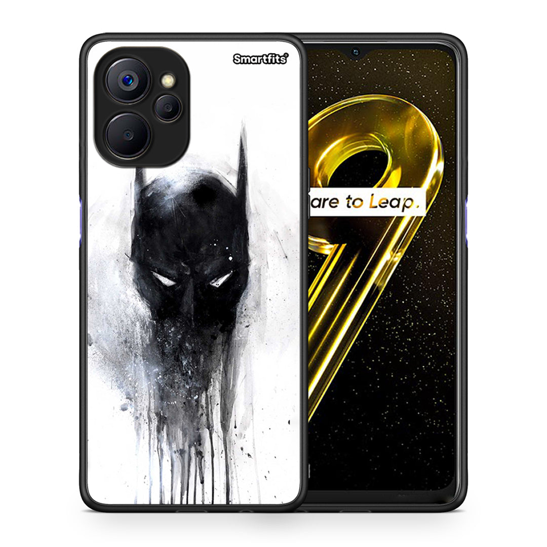Θήκη Realme 9i 5G Paint Bat Hero από τη Smartfits με σχέδιο στο πίσω μέρος και μαύρο περίβλημα | Realme 9i 5G Paint Bat Hero case with colorful back and black bezels