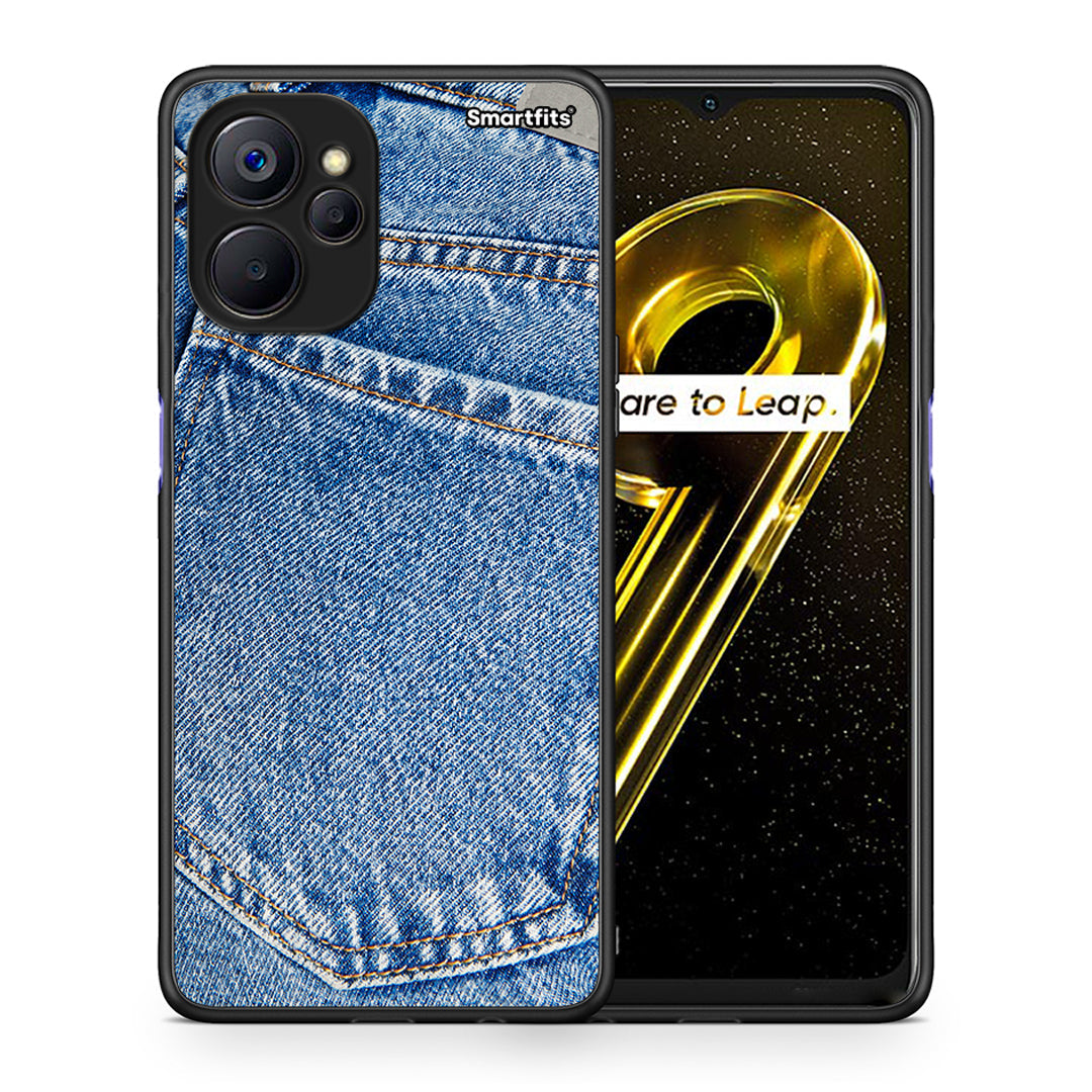 Θήκη Realme 9i 5G Jeans Pocket από τη Smartfits με σχέδιο στο πίσω μέρος και μαύρο περίβλημα | Realme 9i 5G Jeans Pocket case with colorful back and black bezels