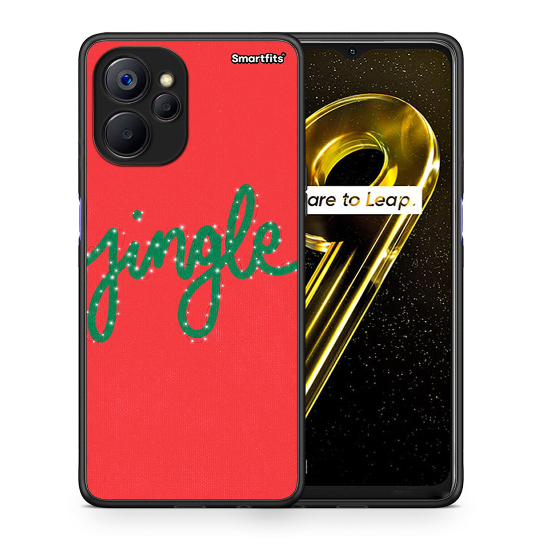 Θήκη Realme 9i 5G Jingle Xmas από τη Smartfits με σχέδιο στο πίσω μέρος και μαύρο περίβλημα | Realme 9i 5G Jingle Xmas case with colorful back and black bezels