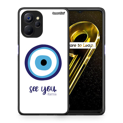 Θήκη Realme 9i 5G Karma Says από τη Smartfits με σχέδιο στο πίσω μέρος και μαύρο περίβλημα | Realme 9i 5G Karma Says case with colorful back and black bezels