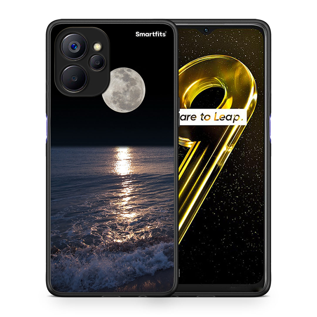 Θήκη Realme 9i 5G Moon Landscape από τη Smartfits με σχέδιο στο πίσω μέρος και μαύρο περίβλημα | Realme 9i 5G Moon Landscape case with colorful back and black bezels