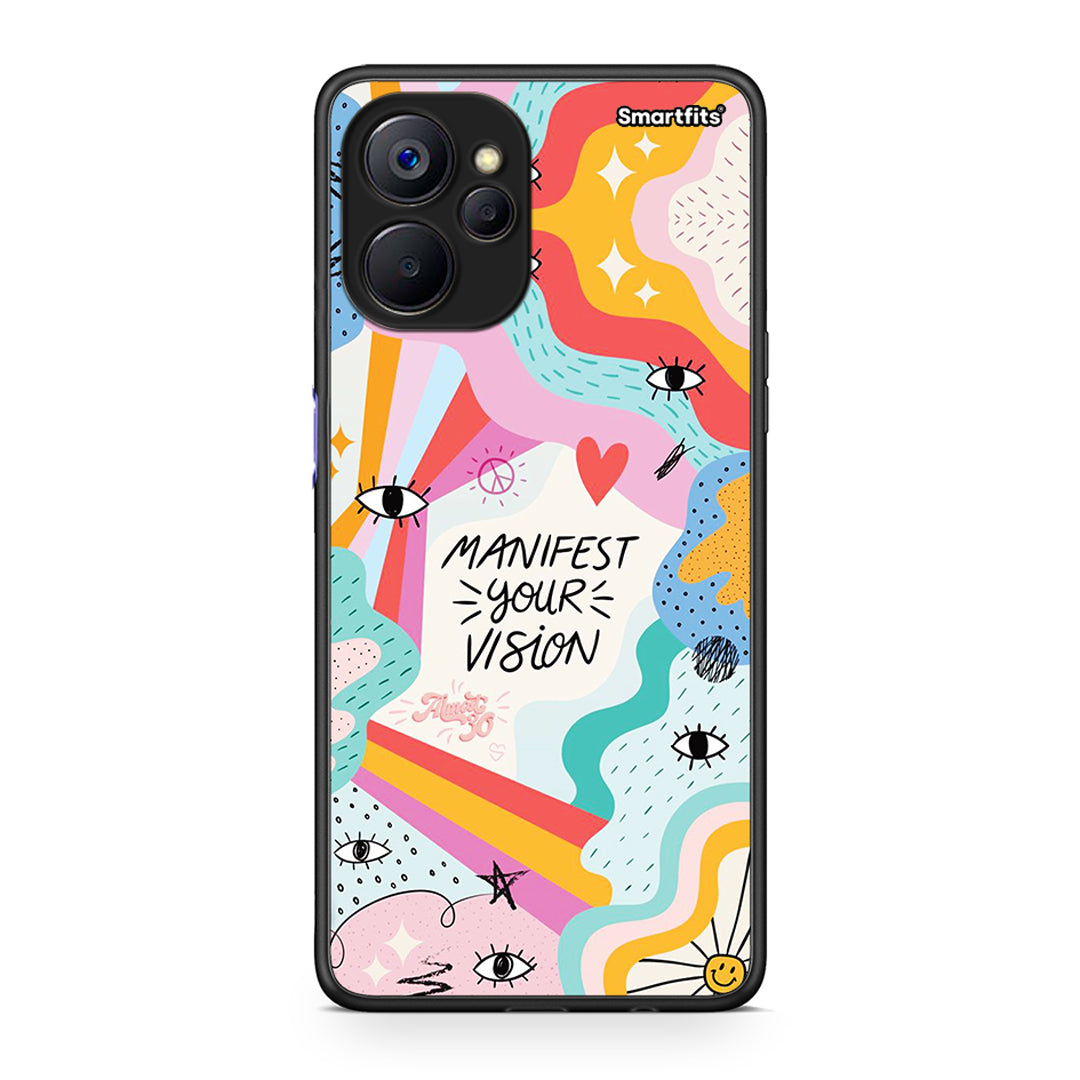 Realme 9i 5G Manifest Your Vision θήκη από τη Smartfits με σχέδιο στο πίσω μέρος και μαύρο περίβλημα | Smartphone case with colorful back and black bezels by Smartfits