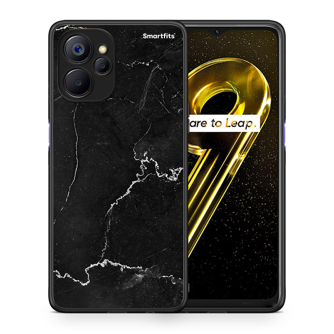 Θήκη Realme 9i 5G Marble Black από τη Smartfits με σχέδιο στο πίσω μέρος και μαύρο περίβλημα | Realme 9i 5G Marble Black case with colorful back and black bezels