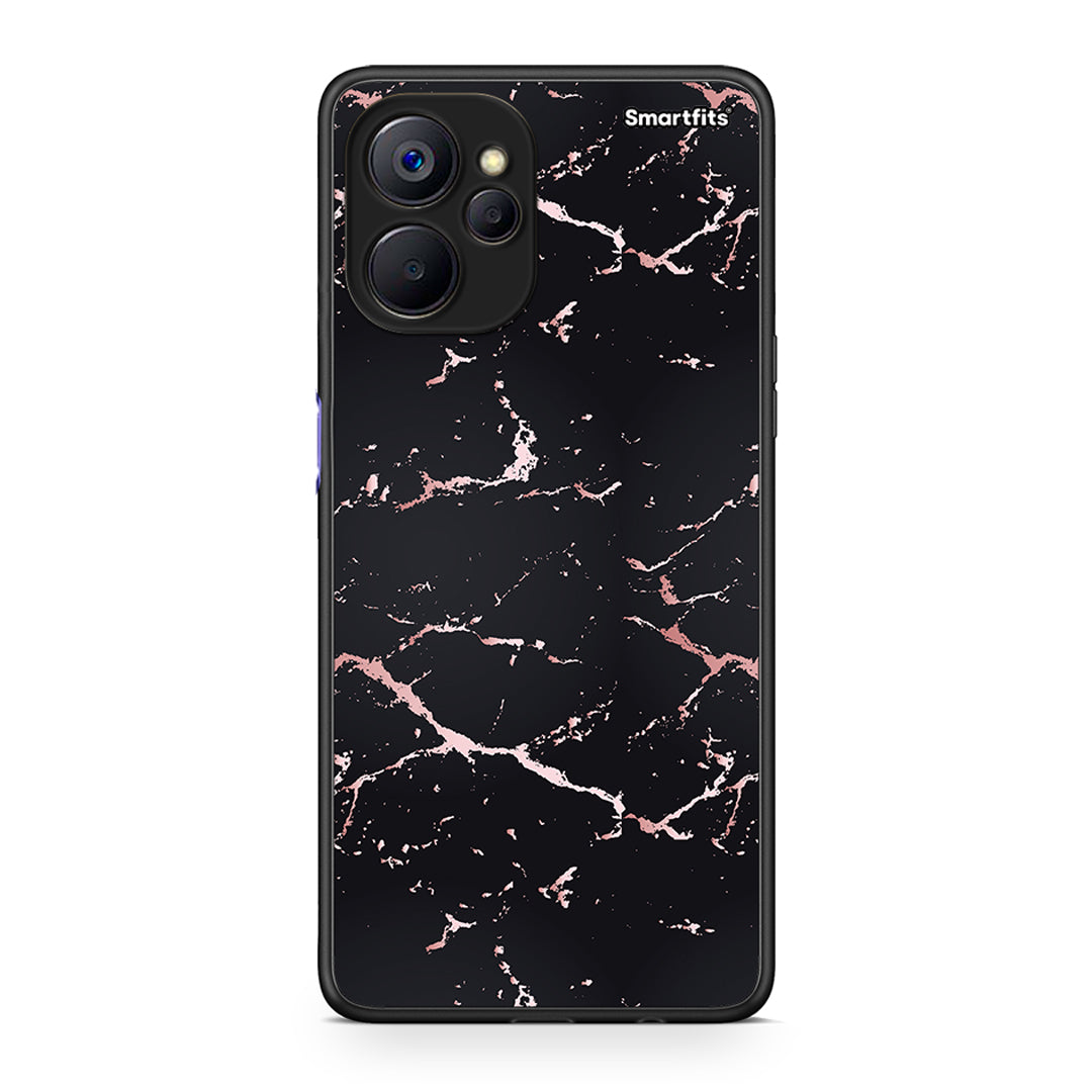 4 - Realme 9i 5G Black Rosegold Marble case, cover, bumper