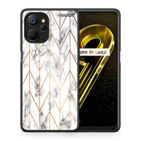 Thumbnail for Θήκη Realme 9i 5G Gold Geometric Marble από τη Smartfits με σχέδιο στο πίσω μέρος και μαύρο περίβλημα | Realme 9i 5G Gold Geometric Marble case with colorful back and black bezels