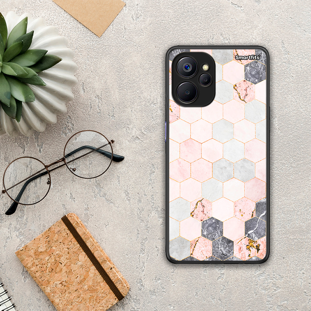 Marble Hexagon Pink - Realme 9i 5G θήκη