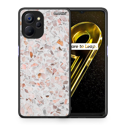 Θήκη Realme 9i 5G Marble Terrazzo από τη Smartfits με σχέδιο στο πίσω μέρος και μαύρο περίβλημα | Realme 9i 5G Marble Terrazzo case with colorful back and black bezels