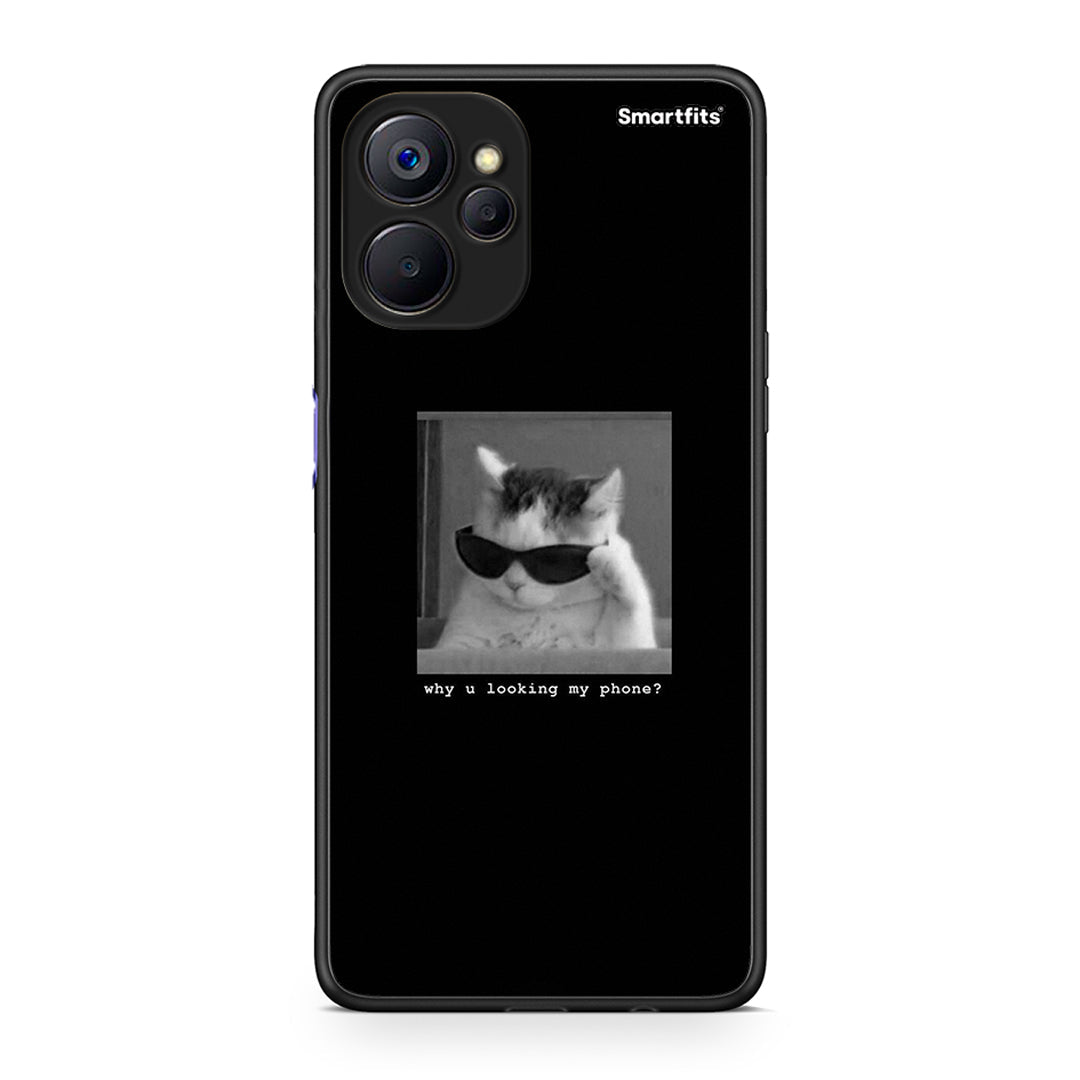 Realme 9i 5G Meme Cat θήκη από τη Smartfits με σχέδιο στο πίσω μέρος και μαύρο περίβλημα | Smartphone case with colorful back and black bezels by Smartfits