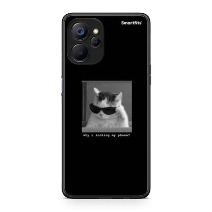 Realme 9i 5G Meme Cat θήκη από τη Smartfits με σχέδιο στο πίσω μέρος και μαύρο περίβλημα | Smartphone case with colorful back and black bezels by Smartfits