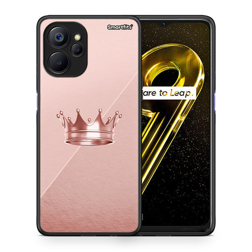 Θήκη Realme 9i 5G Crown Minimal από τη Smartfits με σχέδιο στο πίσω μέρος και μαύρο περίβλημα | Realme 9i 5G Crown Minimal case with colorful back and black bezels