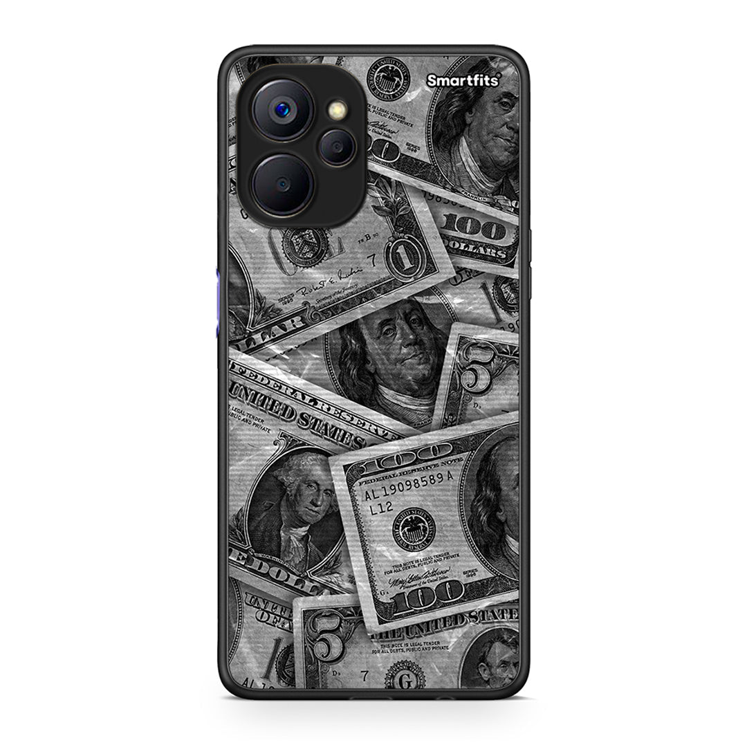 Realme 9i 5G Money Dollars θήκη από τη Smartfits με σχέδιο στο πίσω μέρος και μαύρο περίβλημα | Smartphone case with colorful back and black bezels by Smartfits