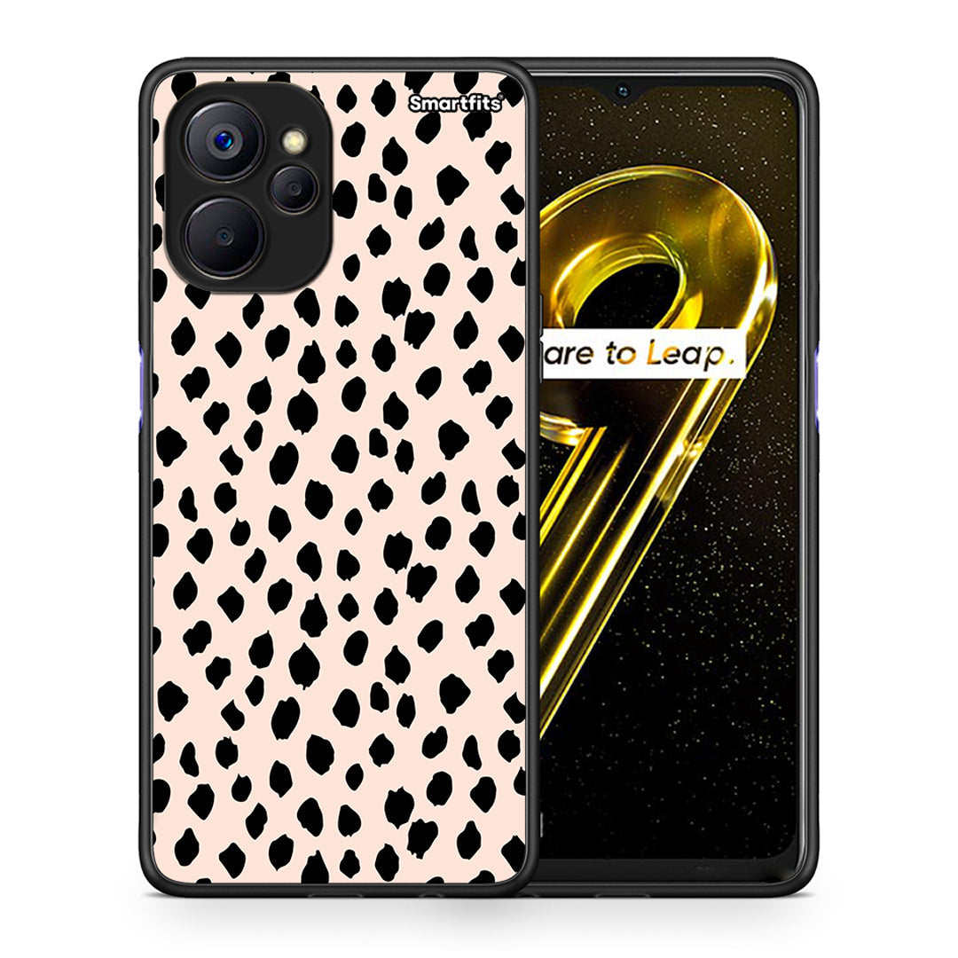 Θήκη Realme 9i 5G New Polka Dots από τη Smartfits με σχέδιο στο πίσω μέρος και μαύρο περίβλημα | Realme 9i 5G New Polka Dots case with colorful back and black bezels