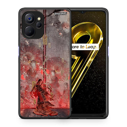 Θήκη Realme 9i 5G Nezuko Kamado από τη Smartfits με σχέδιο στο πίσω μέρος και μαύρο περίβλημα | Realme 9i 5G Nezuko Kamado case with colorful back and black bezels