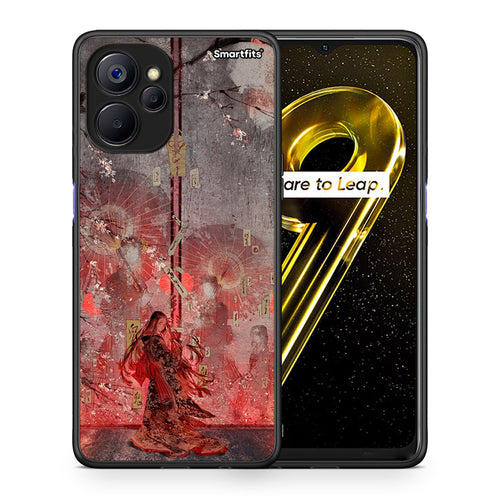 Θήκη Realme 9i 5G Nezuko Kamado από τη Smartfits με σχέδιο στο πίσω μέρος και μαύρο περίβλημα | Realme 9i 5G Nezuko Kamado case with colorful back and black bezels