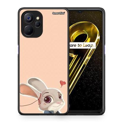 Θήκη Realme 9i 5G Nick Wilde And Judy Hopps Love 2 από τη Smartfits με σχέδιο στο πίσω μέρος και μαύρο περίβλημα | Realme 9i 5G Nick Wilde And Judy Hopps Love 2 case with colorful back and black bezels