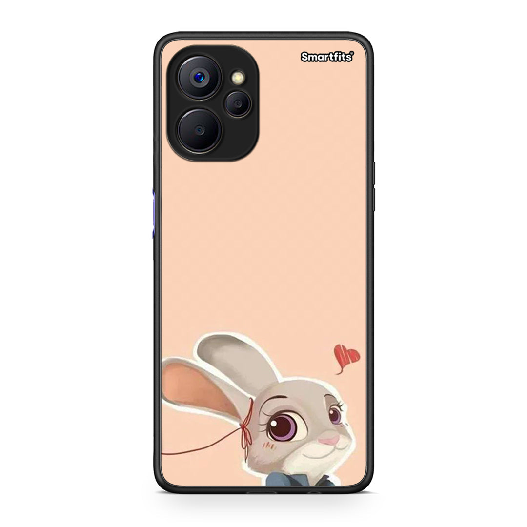 Realme 9i 5G Nick Wilde And Judy Hopps Love 2 θήκη από τη Smartfits με σχέδιο στο πίσω μέρος και μαύρο περίβλημα | Smartphone case with colorful back and black bezels by Smartfits