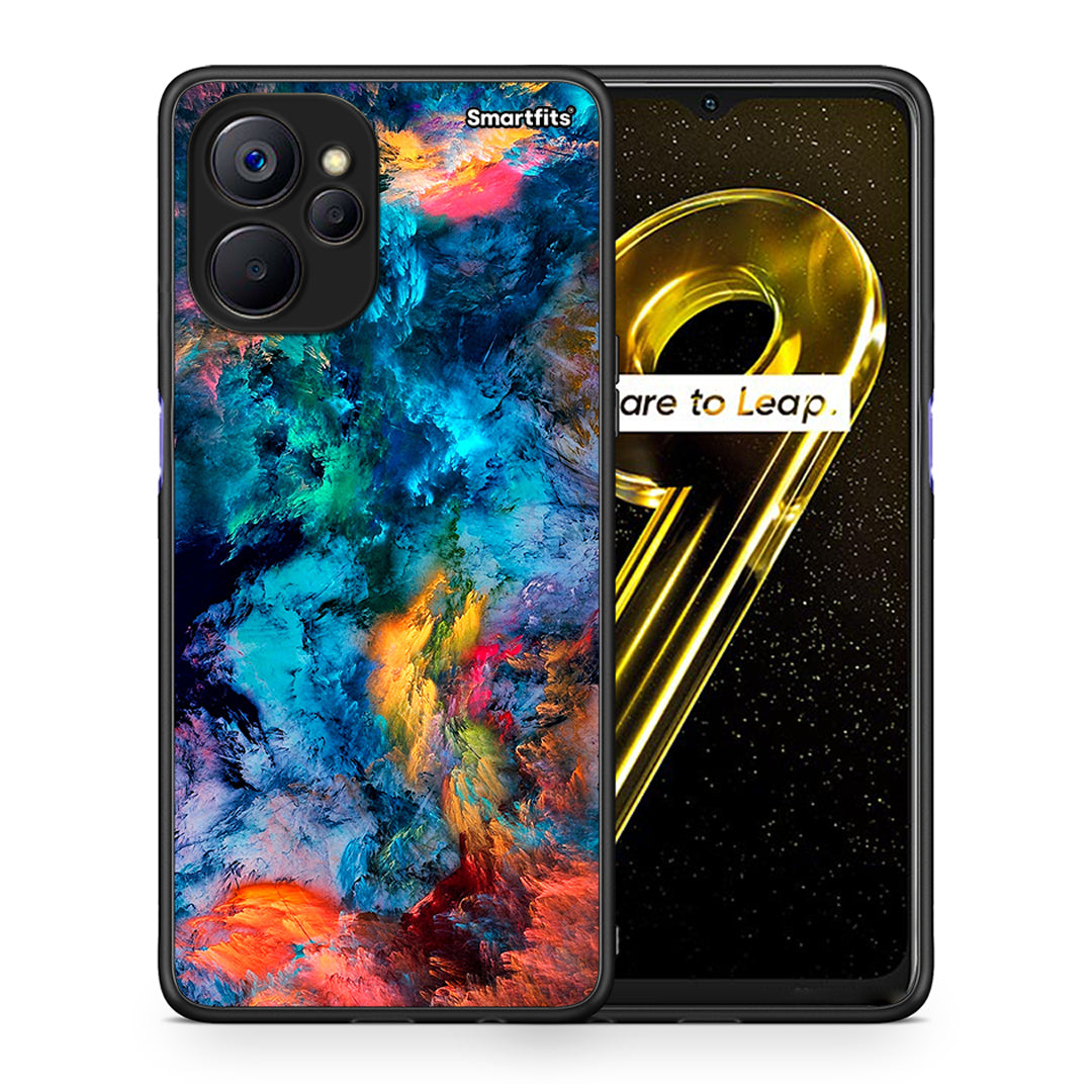 Θήκη Realme 9i 5G Crayola Paint από τη Smartfits με σχέδιο στο πίσω μέρος και μαύρο περίβλημα | Realme 9i 5G Crayola Paint case with colorful back and black bezels