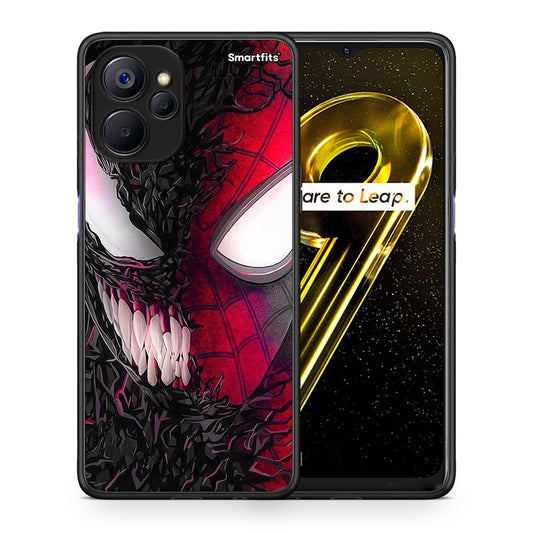 Θήκη Realme 9i 5G SpiderVenom PopArt από τη Smartfits με σχέδιο στο πίσω μέρος και μαύρο περίβλημα | Realme 9i 5G SpiderVenom PopArt case with colorful back and black bezels