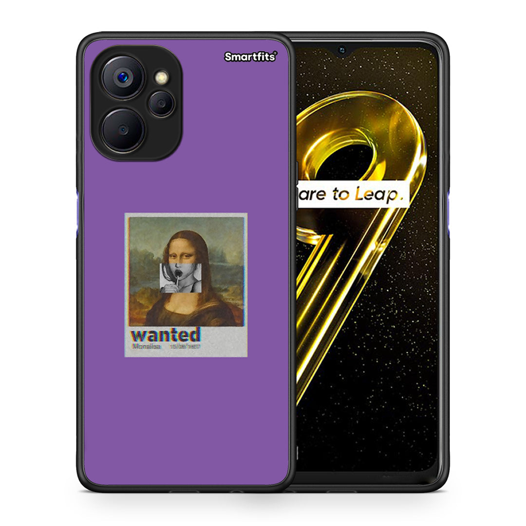 Θήκη Realme 9i 5G Monalisa Popart από τη Smartfits με σχέδιο στο πίσω μέρος και μαύρο περίβλημα | Realme 9i 5G Monalisa Popart case with colorful back and black bezels