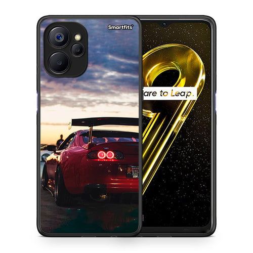 Θήκη Realme 9i 5G Racing Supra από τη Smartfits με σχέδιο στο πίσω μέρος και μαύρο περίβλημα | Realme 9i 5G Racing Supra case with colorful back and black bezels