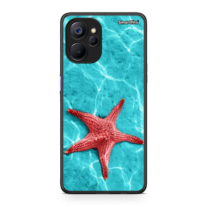 Realme 9i 5G Red Starfish Θήκη από τη Smartfits με σχέδιο στο πίσω μέρος και μαύρο περίβλημα | Smartphone case with colorful back and black bezels by Smartfits
