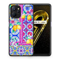 Thumbnail for Θήκη Realme 9i 5G Retro Spring από τη Smartfits με σχέδιο στο πίσω μέρος και μαύρο περίβλημα | Realme 9i 5G Retro Spring case with colorful back and black bezels