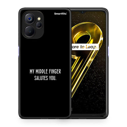 Θήκη Realme 9i 5G Salute από τη Smartfits με σχέδιο στο πίσω μέρος και μαύρο περίβλημα | Realme 9i 5G Salute case with colorful back and black bezels