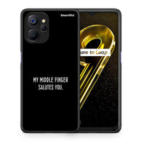 Thumbnail for Θήκη Realme 9i 5G Salute από τη Smartfits με σχέδιο στο πίσω μέρος και μαύρο περίβλημα | Realme 9i 5G Salute case with colorful back and black bezels