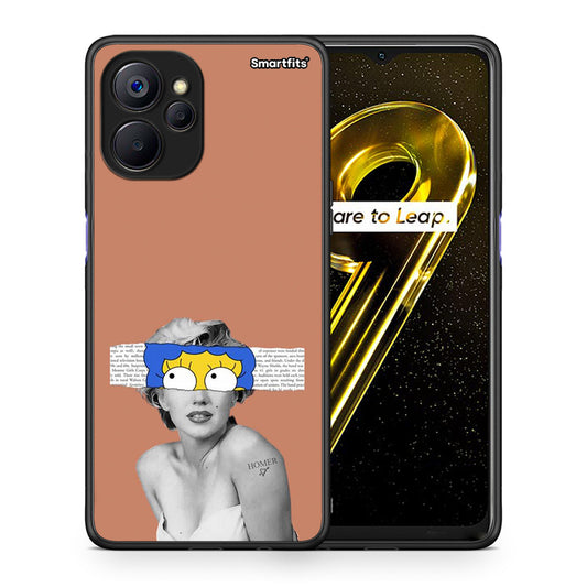 Θήκη Realme 9i 5G Sim Merilyn από τη Smartfits με σχέδιο στο πίσω μέρος και μαύρο περίβλημα | Realme 9i 5G Sim Merilyn case with colorful back and black bezels