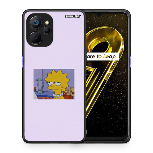 Θήκη Realme 9i 5G So Happy από τη Smartfits με σχέδιο στο πίσω μέρος και μαύρο περίβλημα | Realme 9i 5G So Happy case with colorful back and black bezels