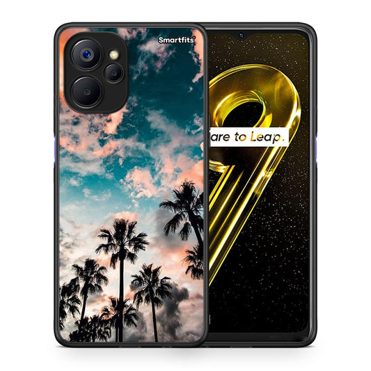 Θήκη Realme 9i 5G Sky Summer από τη Smartfits με σχέδιο στο πίσω μέρος και μαύρο περίβλημα | Realme 9i 5G Sky Summer case with colorful back and black bezels