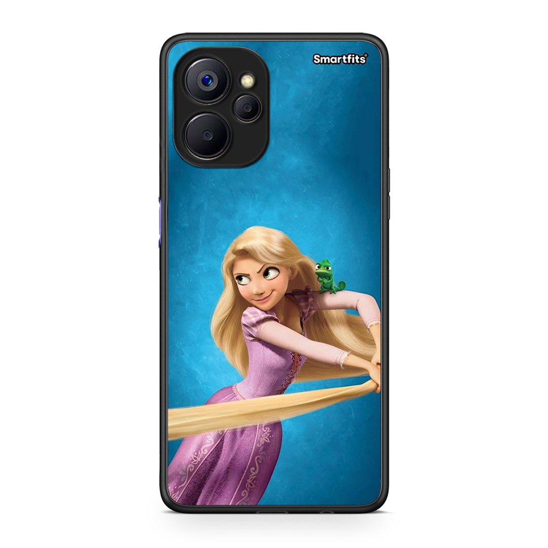 Realme 9i 5G Tangled 2 Θήκη Αγίου Βαλεντίνου από τη Smartfits με σχέδιο στο πίσω μέρος και μαύρο περίβλημα | Smartphone case with colorful back and black bezels by Smartfits