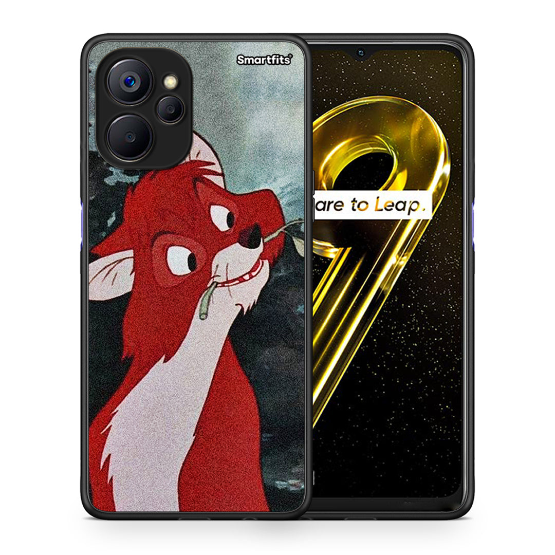 Θήκη Realme 9i 5G Tod And Vixey Love 1 από τη Smartfits με σχέδιο στο πίσω μέρος και μαύρο περίβλημα | Realme 9i 5G Tod And Vixey Love 1 case with colorful back and black bezels