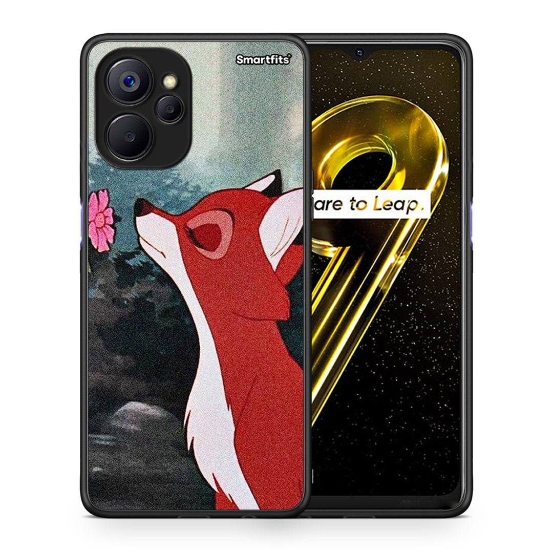 Θήκη Realme 9i 5G Tod And Vixey Love 2 από τη Smartfits με σχέδιο στο πίσω μέρος και μαύρο περίβλημα | Realme 9i 5G Tod And Vixey Love 2 case with colorful back and black bezels