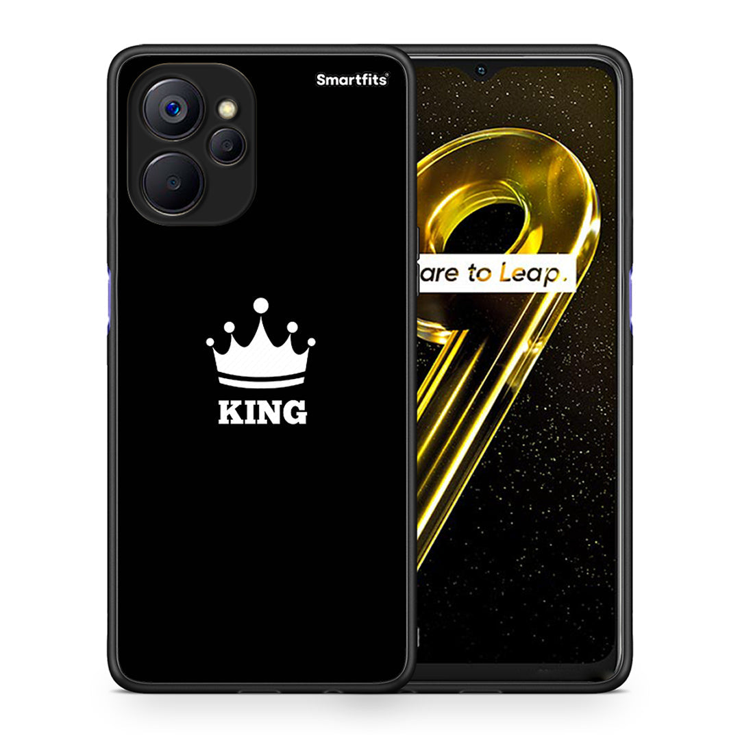 Θήκη Realme 9i 5G King Valentine από τη Smartfits με σχέδιο στο πίσω μέρος και μαύρο περίβλημα | Realme 9i 5G King Valentine case with colorful back and black bezels