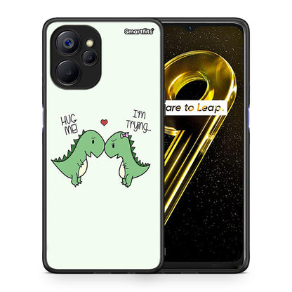 Θήκη Realme 9i 5G Rex Valentine από τη Smartfits με σχέδιο στο πίσω μέρος και μαύρο περίβλημα | Realme 9i 5G Rex Valentine case with colorful back and black bezels