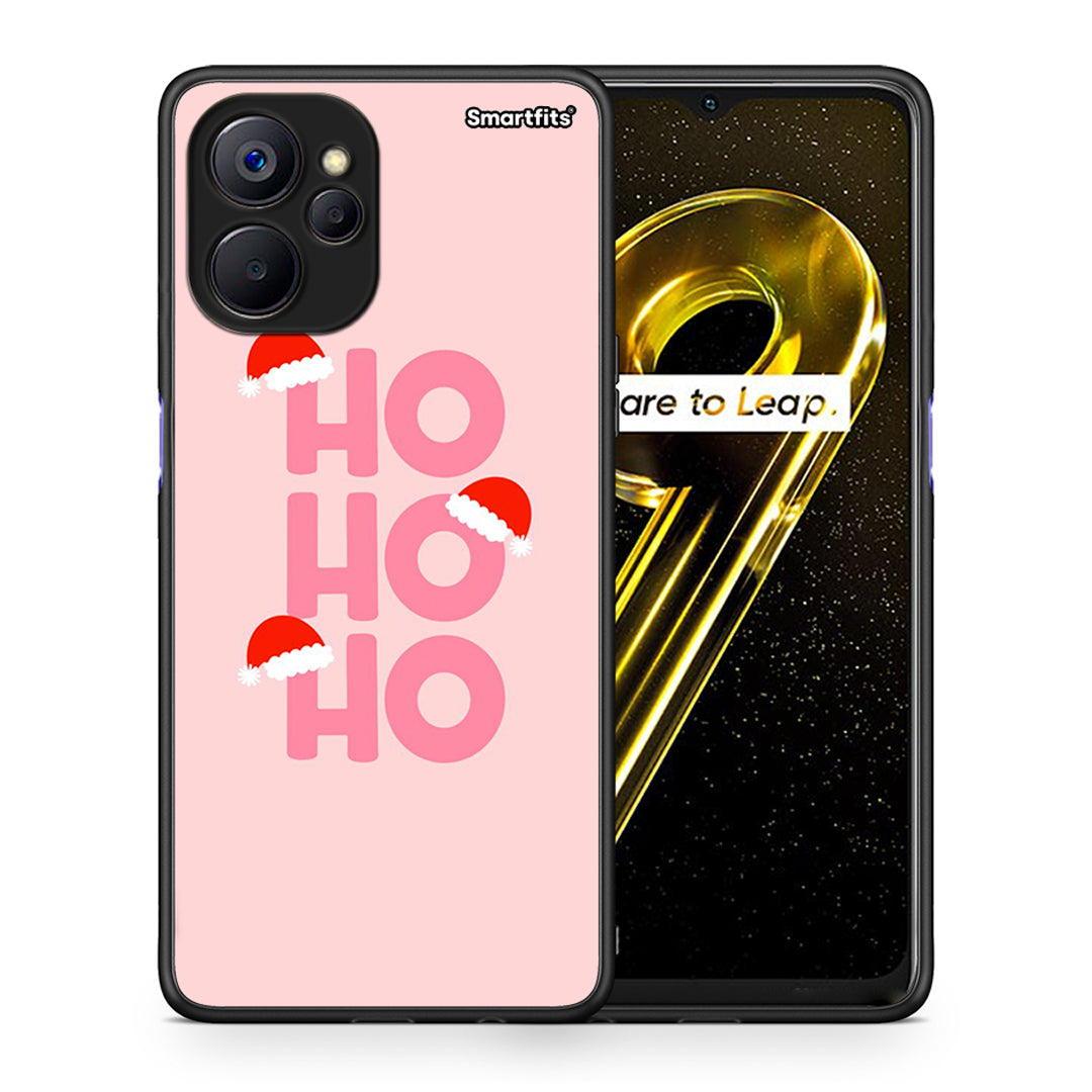 Θήκη Realme 9i 5G Xmas Ho Ho Ho από τη Smartfits με σχέδιο στο πίσω μέρος και μαύρο περίβλημα | Realme 9i 5G Xmas Ho Ho Ho case with colorful back and black bezels