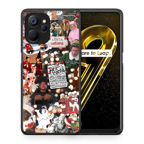 Θήκη Realme 9i 5G Xmas Movies από τη Smartfits με σχέδιο στο πίσω μέρος και μαύρο περίβλημα | Realme 9i 5G Xmas Movies case with colorful back and black bezels