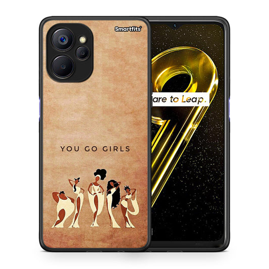 Θήκη Realme 9i 5G You Go Girl από τη Smartfits με σχέδιο στο πίσω μέρος και μαύρο περίβλημα | Realme 9i 5G You Go Girl case with colorful back and black bezels