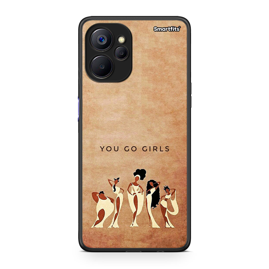 Realme 9i 5G You Go Girl θήκη από τη Smartfits με σχέδιο στο πίσω μέρος και μαύρο περίβλημα | Smartphone case with colorful back and black bezels by Smartfits