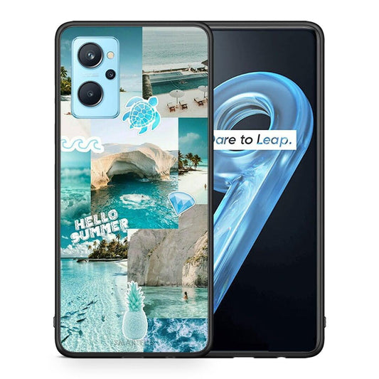 Θήκη Realme 9i Aesthetic Summer από τη Smartfits με σχέδιο στο πίσω μέρος και μαύρο περίβλημα | Realme 9i Aesthetic Summer case with colorful back and black bezels