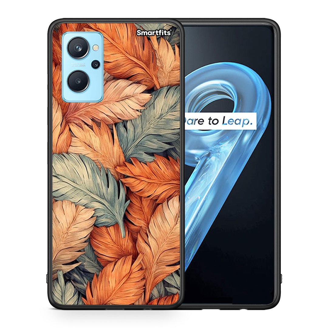 Θήκη Realme 9i Autumn Leaves από τη Smartfits με σχέδιο στο πίσω μέρος και μαύρο περίβλημα | Realme 9i Autumn Leaves case with colorful back and black bezels