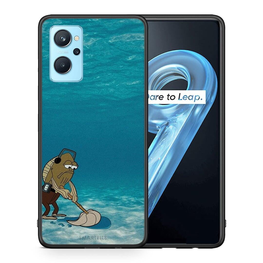 Θήκη Realme 9i Clean The Ocean από τη Smartfits με σχέδιο στο πίσω μέρος και μαύρο περίβλημα | Realme 9i Clean The Ocean case with colorful back and black bezels