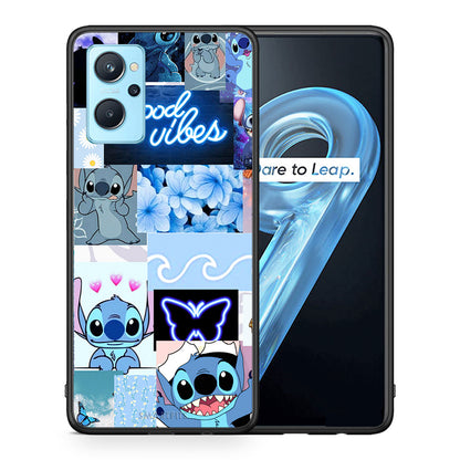 Θήκη Αγίου Βαλεντίνου Realme 9i Collage Good Vibes από τη Smartfits με σχέδιο στο πίσω μέρος και μαύρο περίβλημα | Realme 9i Collage Good Vibes case with colorful back and black bezels