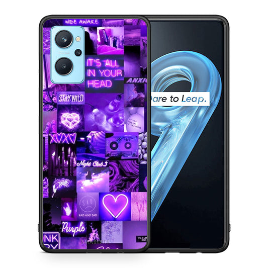 Θήκη Αγίου Βαλεντίνου Realme 9i Collage Stay Wild από τη Smartfits με σχέδιο στο πίσω μέρος και μαύρο περίβλημα | Realme 9i Collage Stay Wild case with colorful back and black bezels